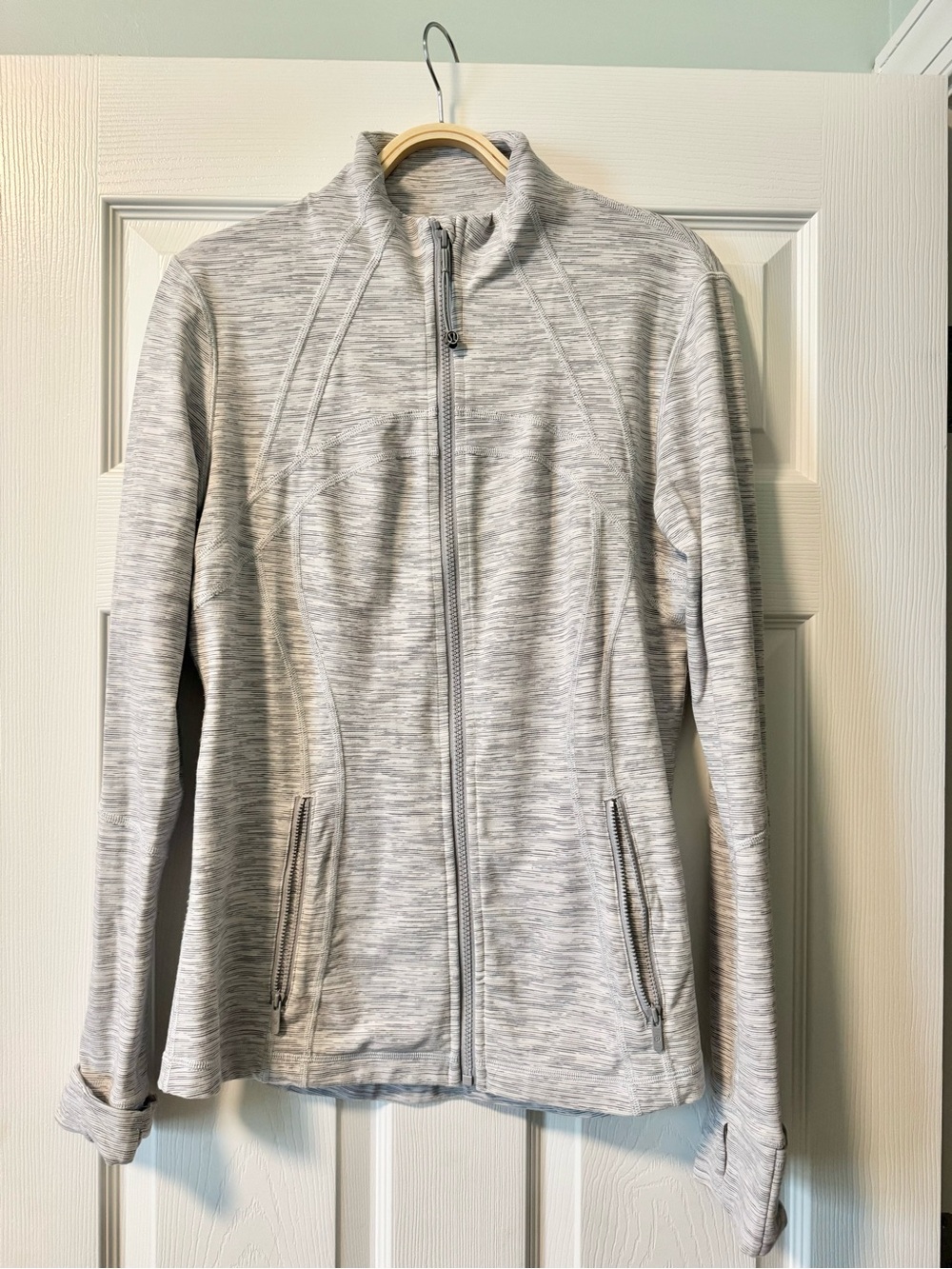 Lululemon Define Full Zip Jacket Wee Are From Space, Ice Grey Size 12 Excellent